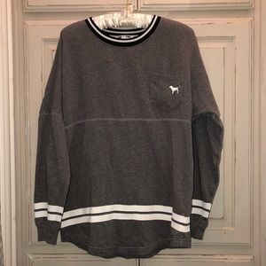 PINK grey sweatshirt XS